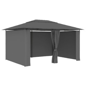 Carpa de jardín con cortinas gris antracita 4x3 m de vidaXL, Carpas y cenadores - Ref: Foro24-47960, Precio: 462,92 €, Descue...