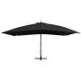 Sombrilla de jardín colgante con palo de madera negro 400x300cm de vidaXL, Sombrillas - Ref: Foro24-47122, Precio: 145,05 €, ...