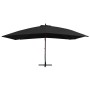 Sombrilla de jardín colgante con palo de madera negro 400x300cm de vidaXL, Sombrillas - Ref: Foro24-47122, Precio: 146,97 €, ...