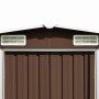 Cobertizo de jardín acero galvanizado marrón 257x990x181 cm de vidaXL, Cobertizos - Ref: Foro24-47039, Precio: 1,00 €, Descue...
