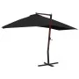 Sombrilla de jardín colgante con palo de madera negro 400x300cm de vidaXL, Sombrillas - Ref: Foro24-47122, Precio: 145,05 €, ...