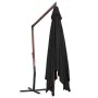 Sombrilla de jardín colgante con palo de madera negro 400x300cm de vidaXL, Sombrillas - Ref: Foro24-47122, Precio: 145,05 €, ...