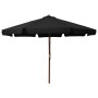 Sombrilla de jardín con palo de madera negro 330 cm de vidaXL, Sombrillas - Ref: Foro24-47218, Precio: 114,33 €, Descuento: %