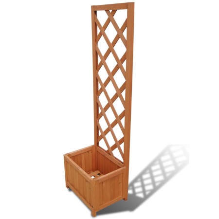 Jardinera de madera enrejada, 40 x 30 x 135 cm en Macetas y jardineras | Comprar online en Foru.es