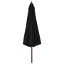 Sombrilla de jardín con palo de madera negro 330 cm de vidaXL, Sombrillas - Ref: Foro24-47218, Precio: 114,33 €, Descuento: %