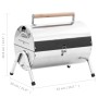 Barbacoa de carbón de sobremesa acero inoxidable doble parrilla de vidaXL, Barbacoas - Ref: Foro24-47852, Precio: 67,28 €, De...