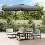 Sombrilla de jardín con palo de acero gris antracita 300x250 cm de vidaXL, Sombrillas - Ref: Foro24-47314, Precio: 111,62 €, ...