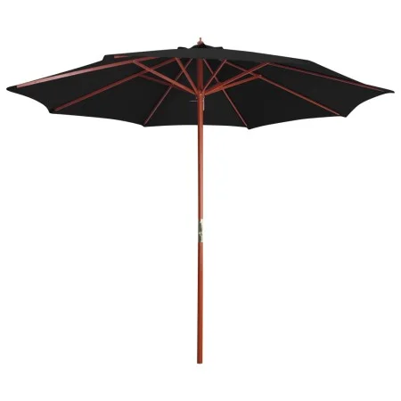 Sombrilla de jardín con palo de madera negro 300x258 cm de vidaXL, Sombrillas - Ref: Foro24-47124, Precio: 92,96 €, Descuento: %