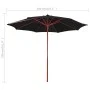 Sombrilla de jardín con palo de madera negro 300x258 cm de vidaXL, Sombrillas - Ref: Foro24-47124, Precio: 92,96 €, Descuento: %