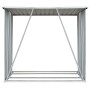 Casetilla leña acero galvanizado gris antracita 163x83x154 cm de vidaXL, Accesorios para bolsas y soportes de leña - Ref: For...