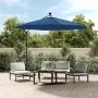 Sombrilla voladiza con luces LED y poste acero celeste 300 cm de vidaXL, Sombrillas - Ref: Foro24-47137, Precio: 129,47 €, De...