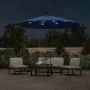Sombrilla voladiza con luces LED y poste acero celeste 300 cm de vidaXL, Sombrillas - Ref: Foro24-47137, Precio: 129,47 €, De...