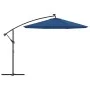 Sombrilla voladiza con luces LED y poste acero celeste 300 cm de vidaXL, Sombrillas - Ref: Foro24-47137, Precio: 129,47 €, De...