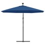 Sombrilla voladiza con luces LED y poste acero celeste 300 cm de vidaXL, Sombrillas - Ref: Foro24-47137, Precio: 131,47 €, De...