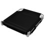 Tumbona plegable de acero con cojín de cabeza acero negra en Tumbonas | Comprar online en Foru.es
