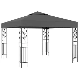 Cenador gris antracita 3x3 m de vidaXL, Carpas y cenadores - Ref: Foro24-47946, Precio: 227,31 €, Descuento: %