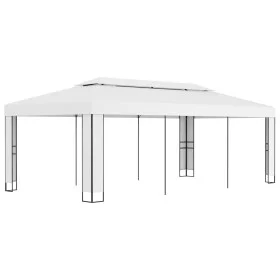 Cenador con doble techo blanco 3x6 m de vidaXL, Carpas y cenadores - Ref: Foro24-47951, Precio: 330,29 €, Descuento: %
