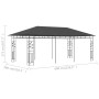 Cenador con mosquitera gris antracita 6x3x2,73 m de vidaXL, Carpas y cenadores - Ref: Foro24-47974, Precio: 389,16 €, Descuen...