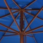 Sombrilla de jardín con palo de madera azul 350 cm de vidaXL, Sombrillas - Ref: Foro24-47139, Precio: 106,26 €, Descuento: %