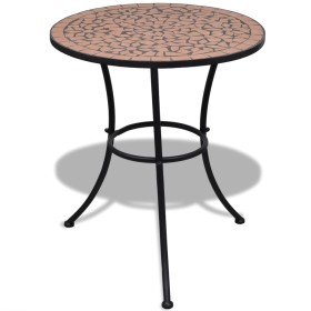 Mesa de bistro de mosaico terracota 60 cm en Mesas de jardín | Comprar online en Foru.es