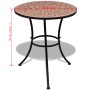 Mesa de bistro de mosaico terracota 60 cm en Mesas de jardín | Comprar online en Foru.es