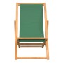 Silla de playa plegable madera maciza de teca verde de vidaXL, Sillas de jardín - Ref: Foro24-47416, Precio: 81,24 €, Descuen...