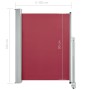 Toldo lateral retráctil de jardín o terraza rojo 100x300 cm de vidaXL, Sombrillas - Ref: Foro24-48342, Precio: 62,46 €, Descu...