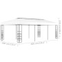 Marquesina cenador de jardín blanca 6x3 m de vidaXL, Carpas y cenadores - Ref: Foro24-47957, Precio: 341,68 €, Descuento: %