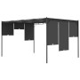 Cenador de jardín con cortina lateral gris antracita 4x3x2,25 m de vidaXL, Carpas y cenadores - Ref: Foro24-47996, Precio: 23...