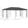 Cenador tela gris antracita 3x6 m de vidaXL, Carpas y cenadores - Ref: Foro24-48010, Precio: 239,76 €, Descuento: %