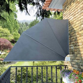 Toldo lateral plegable de balcón gris 160x240 cm en Sombrillas | Comprar online en Foru.es