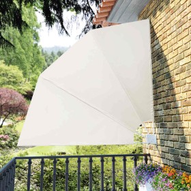 Toldo lateral plegable de balcón color crema 210x210 cm en Sombrillas | Comprar online en Foru.es