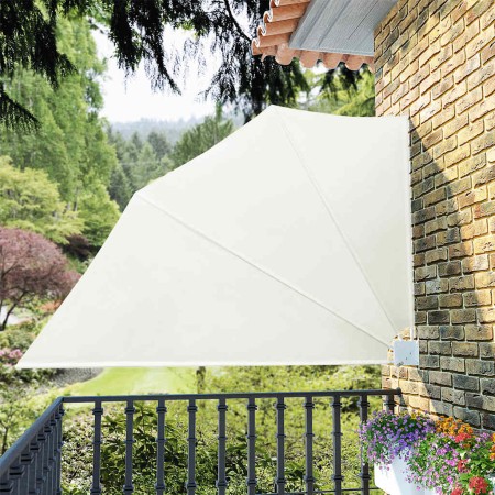 Toldo lateral plegable de balcón color crema 160x240 cm en Sombrillas | Comprar online en Foru.es