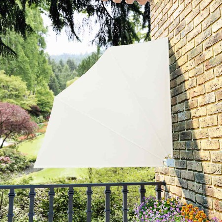 Toldo lateral plegable de balcón color crema 140x140 cm en Sombrillas | Comprar online en Foru.es