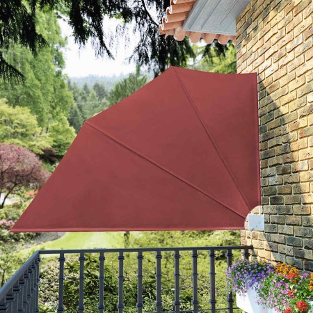 Toldo lateral plegable de balcón color terracota 160x240 cm en Sombrillas | Comprar online en Foru.es