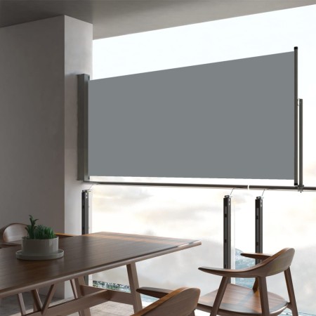 Toldo lateral retráctil de jardín gris 60x300 cm de vidaXL, Sombrillas - Ref: Foro24-48354, Precio: 49,25 €, Descuento: %