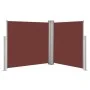 Toldo lateral retráctil marrón 120x600 cm de vidaXL, Sombrillas - Ref: Foro24-48451, Precio: 64,80 €, Descuento: %