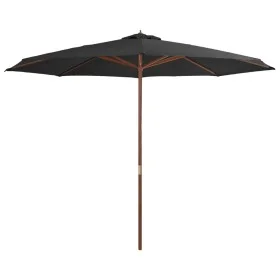 Garden umbrella with wooden pole 350 cm anthracite gray by vidaXL, Umbrellas - Ref: Foro24-44529, Price: 117,72 €, Discount: %