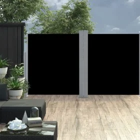 Toldo lateral retráctil negro 140x600 cm de vidaXL, Sombrillas - Ref: Foro24-48454, Precio: 66,01 €, Descuento: %