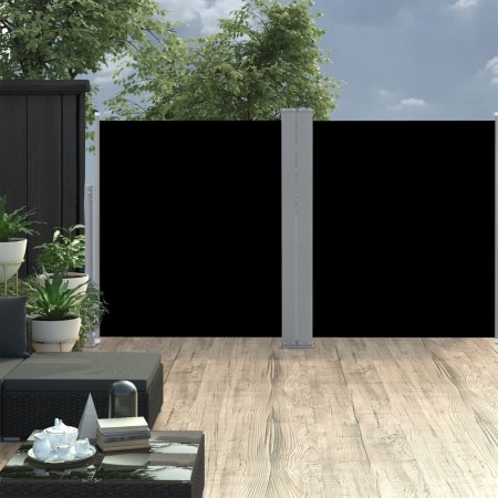 Toldo lateral retráctil negro 140x600 cm de vidaXL, Sombrillas - Ref: Foro24-48454, Precio: 93,29 €, Descuento: %