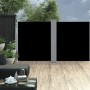 Toldo lateral retráctil negro 140x600 cm de vidaXL, Sombrillas - Ref: Foro24-48454, Precio: 93,29 €, Descuento: %