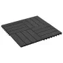 Baldosas de porche de WPC 30x30 cm 1 m² negro 11 unidades de vidaXL, Suelos y moquetas - Ref: Foro24-45023, Precio: 65,33 €, ...