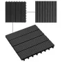 Baldosas de porche de WPC 30x30 cm 1 m² negro 11 unidades de vidaXL, Suelos y moquetas - Ref: Foro24-45023, Precio: 65,33 €, ...