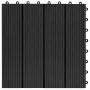 Baldosas de porche de WPC 30x30 cm 1 m² negro 11 unidades de vidaXL, Suelos y moquetas - Ref: Foro24-45023, Precio: 65,33 €, ...