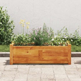 Arriate de madera de acacia 76x27,6x25 cm en Macetas y jardineras | Comprar online en Foru.es