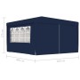 Carpa profesional para fiestas con paredes azul 90 g/m² 4x4 m de vidaXL, Carpas y cenadores - Ref: Foro24-48526, Precio: 117,...