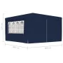 Carpa profesional para fiestas con paredes azul 90 g/m² 4x4 m de vidaXL, Carpas y cenadores - Ref: Foro24-48526, Precio: 110,...