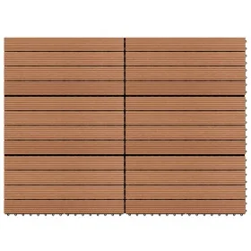 Baldosas 6 unidades WPC marrón 1m² 60x30 cm de vidaXL, Suelos y moquetas - Ref: Foro24-49055, Precio: 69,51 €, Descuento: %