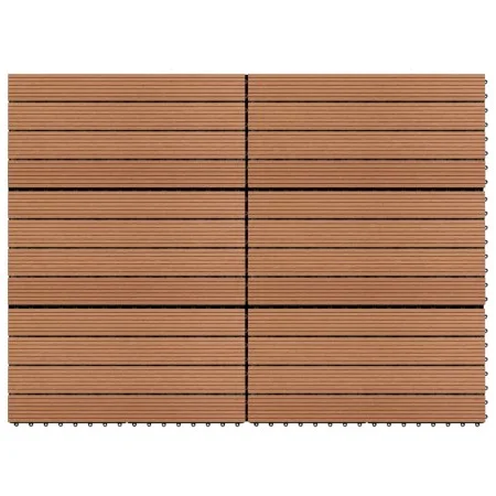 6 Stück WPC braune Fliesen 1m² 60x30 cm von vidaXL, Böden und Teppiche - Ref: Foro24-49055, Preis: 69,51 €, Rabatt: %