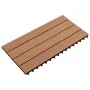 Baldosas 6 unidades WPC marrón 1m² 60x30 cm de vidaXL, Suelos y moquetas - Ref: Foro24-49055, Precio: 69,51 €, Descuento: %